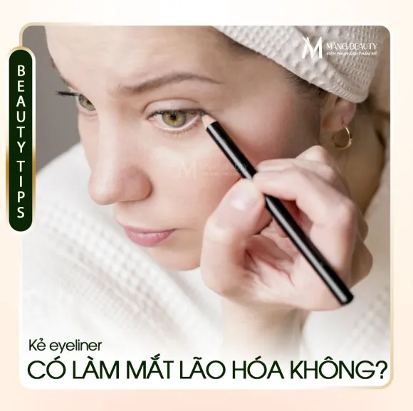Kẻ eyeliner có làm mắt lão hóa không?