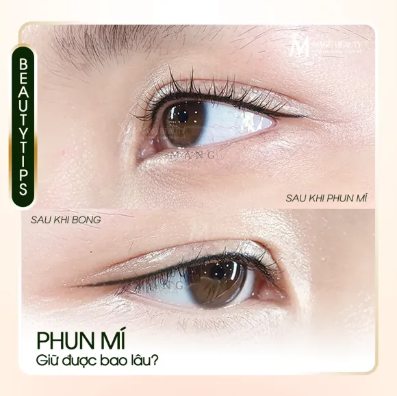 Phun mí giữ được bao lâu? Bao lâu thì phai và khi nào nên dặm lại?